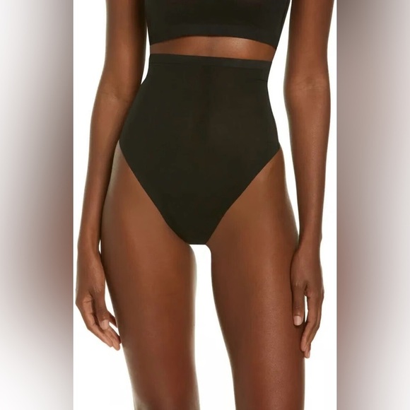 NWT BUNDLE Skims Womens Power Mesh High Waist Thong in Onyx & Mocha Size 2X - Picture 1 of 9